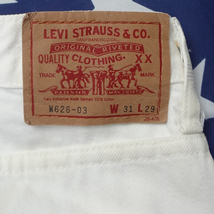 リーバイス ホワイト 白 ジーンズ レディース スリム Levi's W626 日本製 W31_画像8