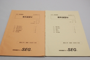 送料無料☆SEG　「数列演習M」、「確率演習M」　高２数学テキスト　2冊セット