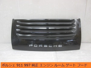  prompt decision attaching part damage less PORSCHE Porsche 911 997 original engine hood panel 99751225100 pearl black group (B021195)