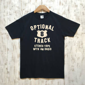 ■8 TRACK Tシャツ■ Lサイズ（ネイビーxナチュラル）