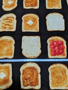 ハンドメイド 生地 布 はぎれ チェック ハギレ リアルプリント パン 食パン