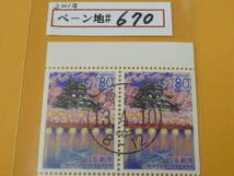 22SE　S　日本切手　ふるさとペーン　2001年　地670　80円　新潟県　和文初日印付　NH・糊有_画像2