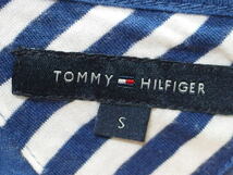 TOMMY HILFIGER◆トミーヒルフィガー レディース ロゴ刺繍入り 半袖Tシャツ（ネイビー）サイズS◆USED_画像5