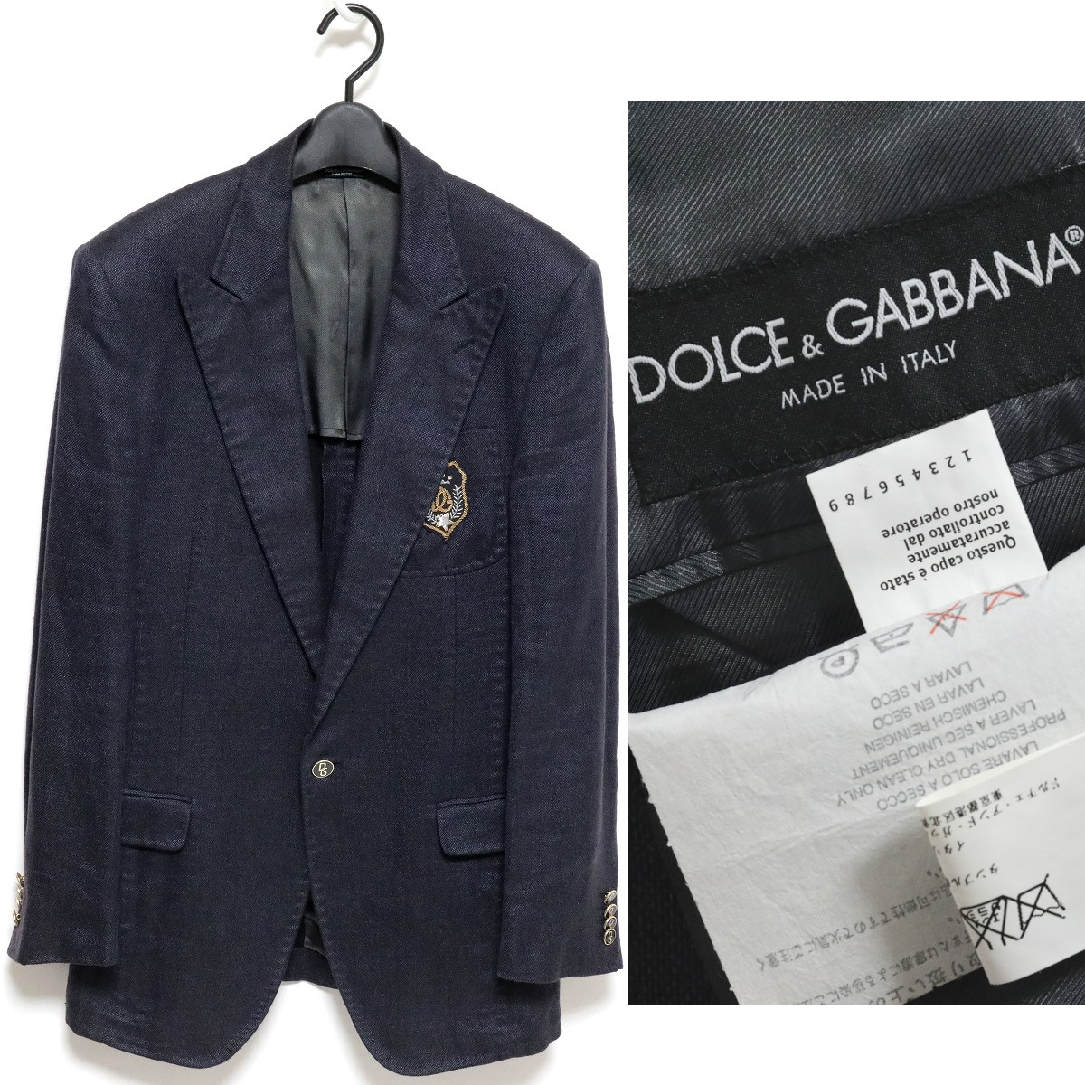 最上の品質な DOLCE&GABBANA ホワイト 麻 テーラードジャケット SICILIA テーラードジャケット