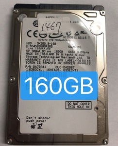 2160154 ★ Инспекция * Используется HDD 2,5 дюйма 160 ГБ 5400 об / мин жесткий диск SATA ★ [HTS545016B9A300]