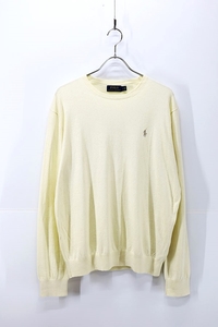 Used 00s POLO RalphLauren Cashmere mix cotton light knit sweater Size L 古着