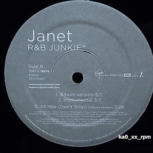 ★☆Janet Jackson「All Nite (Don't Stop / R&B Junkie)」☆★5点以上で送料無料!!!の画像3