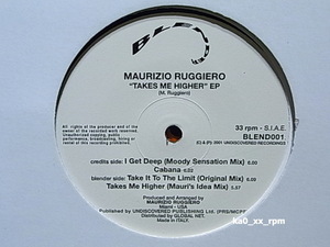 ★☆Maurizio Ruggiero「Takes Me Higher EP」☆★