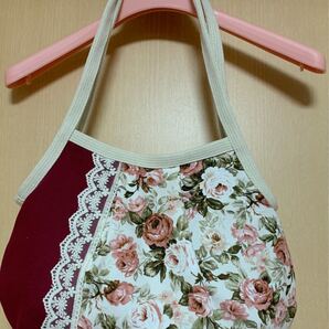 可愛いグラニーバック 綿 薔薇柄