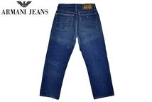 K-3395★ARMANI JEANS アルマーニジーンズ COD 06J1201 LOT 10★90s イタリア製 ヴィンテージ 濃紺デニム ストレートジーンズ W31_画像10