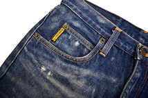 K-3395★ARMANI JEANS アルマーニジーンズ COD 06J1201 LOT 10★90s イタリア製 ヴィンテージ 濃紺デニム ストレートジーンズ W31_画像4