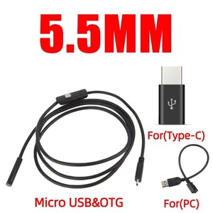 7ｍｍ　5.5ｍｍ　内視鏡カメラ　柔軟　IP67　防水　マイクロusb　工業用内視鏡カメラ　android携帯用　pc 　調節可能　A2869