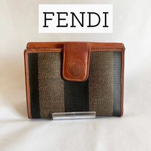 【激安】FENDI フェンディ　コンパクト財布　ミニウォレット　ペカン