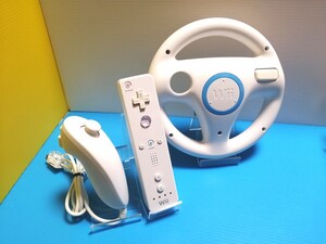 任天堂純正 Wii WiiU対応 Wiiリモコン Wiiヌンチャク Wiiハンドル 美品