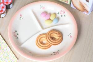 廃盤品 レア物 マニー ローズ ランチプレート 陶器 日本製 未使用