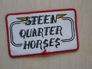 STEEN QUARTER HORSES 馬 ロゴ 企業 会社 プリント ワッペン/ビンテージ パッチ USA 古着 アメカジ カスタム バイク 532