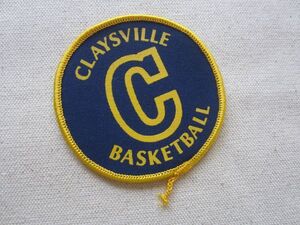 ビンテージ C ロゴ CLAYSVILLE BASKETBALL クレイズビル バスケット 企業 会社 プリント ワッペン/USA 古着 アメカジ ワークシャツ 537