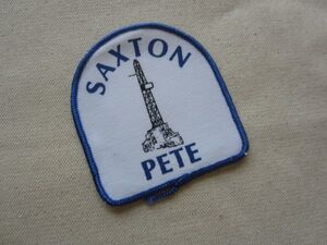 ビンテージ SAXTON PETE 掘削機 塔 重機 会社 ロゴ プリント ワッペン/企業 パッチ USA 古着 アメリカ アメカジ 海外 ワークシャツ 537