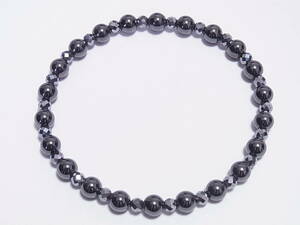  high purity tera hell tsu cut 4mm× magnetism hema tight 6mm stretch * anklet ( flexible ) chilling edema 