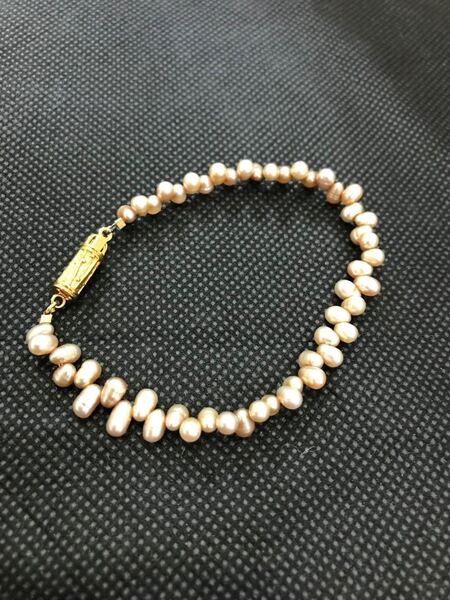 ハンドメイド 淡水パールブレスレット