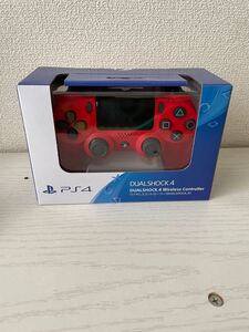 【PS4】ワイヤレスコントローラー(DUALSHOCK4)純正 マグマ・レッド