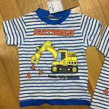 半袖Tシャツ はたらくのりもの　新品　タグ付き　双子コーデ90サイズ_画像2