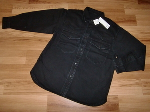 新品 GU ウェスタン デニムジャケット ブラック S 大きめ M L メンズ ジャケット デニムシャツ シャツジャケット 黒
