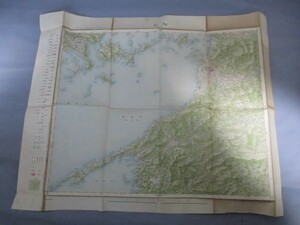 ◆古地図 大正5年5月30日発行 松山◆約45.5㎝×58㎝ 戦前 大日本帝国陸地測量部 二十万分一之尺 愛媛 レア稀少♪2F-80216