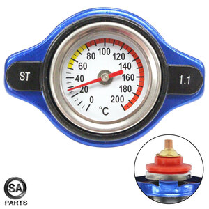 水温計付き ラジエーターキャップ 1.1k タイプB [ブルー/青色] コルトプラス/COLT PLUS Z27W 2004/10- エンジン型式/4G15