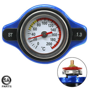 水温計付き ラジエーターキャップ 1.3k タイプA [ブルー/青色] マークII/MARKII GX71 1984/08-1988/08 エンジン型式/1G-GEU 1G-EU