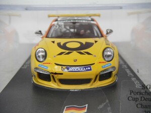■ Sparkスパーク 1/43 SG226 Porsche Carrera Cup Deutschland Champion 2015 ドイツ国旗カラー ポルシェカレラ レーシングモデルミニカー