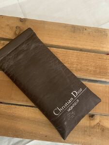 【送料無料】欧州ヴィンテージ クリスチャンディオール Christian Dior ブラウン 茶色 眼鏡ケース サングラス 中古