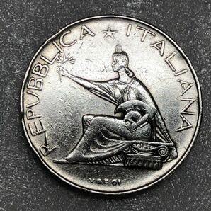 イタリア　500リラ(クアドリガ)　銀貨　1961年