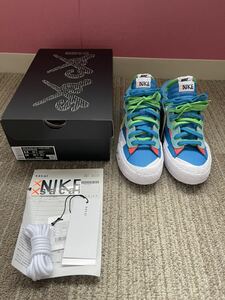 国内正規品 新品未使用 sacaiオンラインストア購入 KAWS × sacai × Nike Blazer Low Neptune 26.5cm US8.5 付属品完備