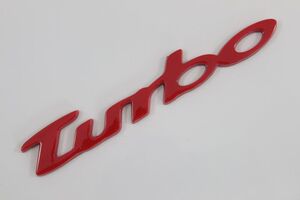 ターボTURBOエンブレムレッド仕様 限定新生産ロット分 カー用品 外装パーツ カーアクセサリー 車バイク ステッカー 走り屋 ドリフト