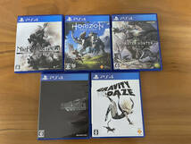 ★PS4ソフト５本セット★ FF７、ニーアオートマタ、グラビティ デイズ、Horizon Zero Dawn、モンスターハンターワールド_画像1