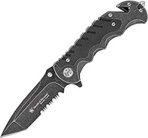 【新品 送料無料】Smith&Wesson(スミス&ウェッソン) SWBG10S S&W ボーダーガード ライナーロック 半波刃 SWBG10S