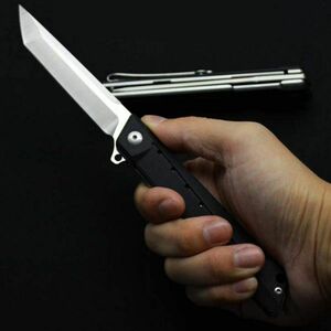 【新品 送料無料】AuRiver 折りたたみナイフ アウトドア サバイバルナイフ フィッシングナイフ ブラック