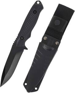 【新品 送料無料】APECTY シースナイフ サバイバルナイフ フルタング キャンプ 防災 釣り アウトドア包丁 専用シース付き (刃長9CM)