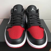 【完売品】NIKE AIR JORDAN 1 LOW BRED TOE ナイキ エア ジョーダン 1 ロー ブレッドトゥ 26.0cm US8 UK7 553558-612_画像2