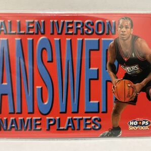 NBAカード　アレン・アイバーソン　ALLEN IVERSON NAME PLATES ANSWER NBA HOOPS SKYBOX ‘99-00【2 of 10 NP】