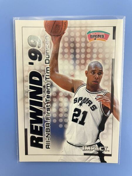 NBAカード　ティム・ダンカン　TIM DUNCAN REWIND’99 ALL NBA FIRST TEAM FLEER SKYBOX IMPACT’99-‘00【16 of 40 RN】