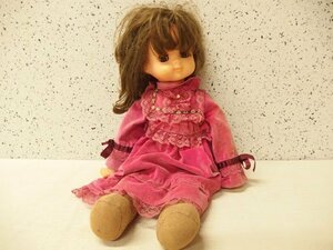 0420094s【I・K・B JAPAN 昭和レトロ スリープアイドール】女の子人形/全長54cm程/ピンクのドレス/ジャンク品