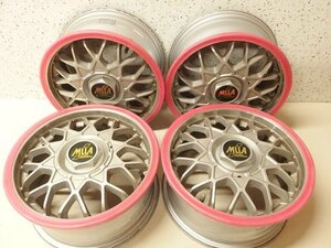 0420205k【二個口】GARSS V 14X6JJ 14インチ アルミホイール 4点/φ39×H17.5cm/中古品/簡易梱包/元箱発送