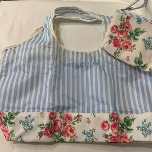 未使用品 ローラアシュレイ エコバッグ ポーチ付き マイバッグ トートバッグ LAURA ASHLEY 花柄