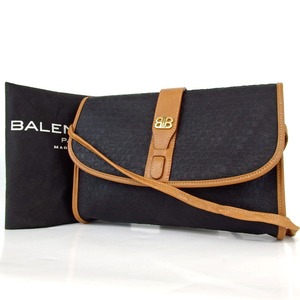 BALENCIAGA logo total pattern shoulder bag leather 21 ◆ 3-551, teeth, Balenciaga, Bag, bag