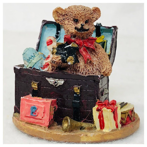 Art hand Auction [중고] 미니어처 곰 인형 장난감 상자 가로 5.5 x 세로 5.5 x 높이 6 cm, 핸드메이드 아이템, 내부, 잡화, 장식, 물체