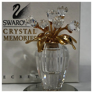 [ б/у ] Swarovski весна. цветок. цветок бутылка | духи бутылка 210825 crystal [ бесплатная доставка ]