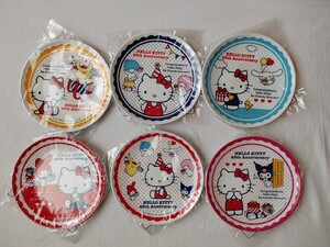 HELLO KITTY 45th Anniversary サンリオキャラクターズ ティータイムプレート 6枚セット メラミン樹脂
