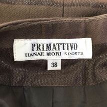 PRIMATTIVO　HANAE MORI　SPORTS　ハナエモリ　森英恵　ボーダースカート　ゴルフスカート　38号　レディース　Mサイズ相当　日本製_画像5